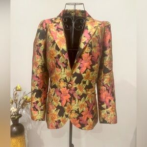 VICI Floral Brocade Blazer | Luxe Statement Jacket (S)